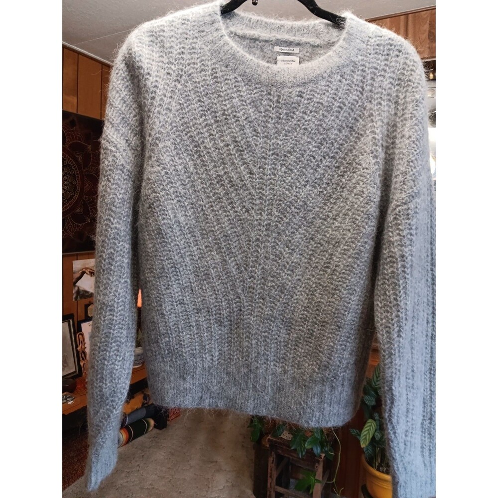 Abercrombie & Fitch Alpaca Blend Gray Pullover Sweater Size M